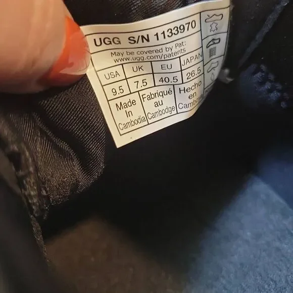 UGG Marin Mega Lace Black/White Platform Sneakers Size 9.5 - Picture 5 of 8